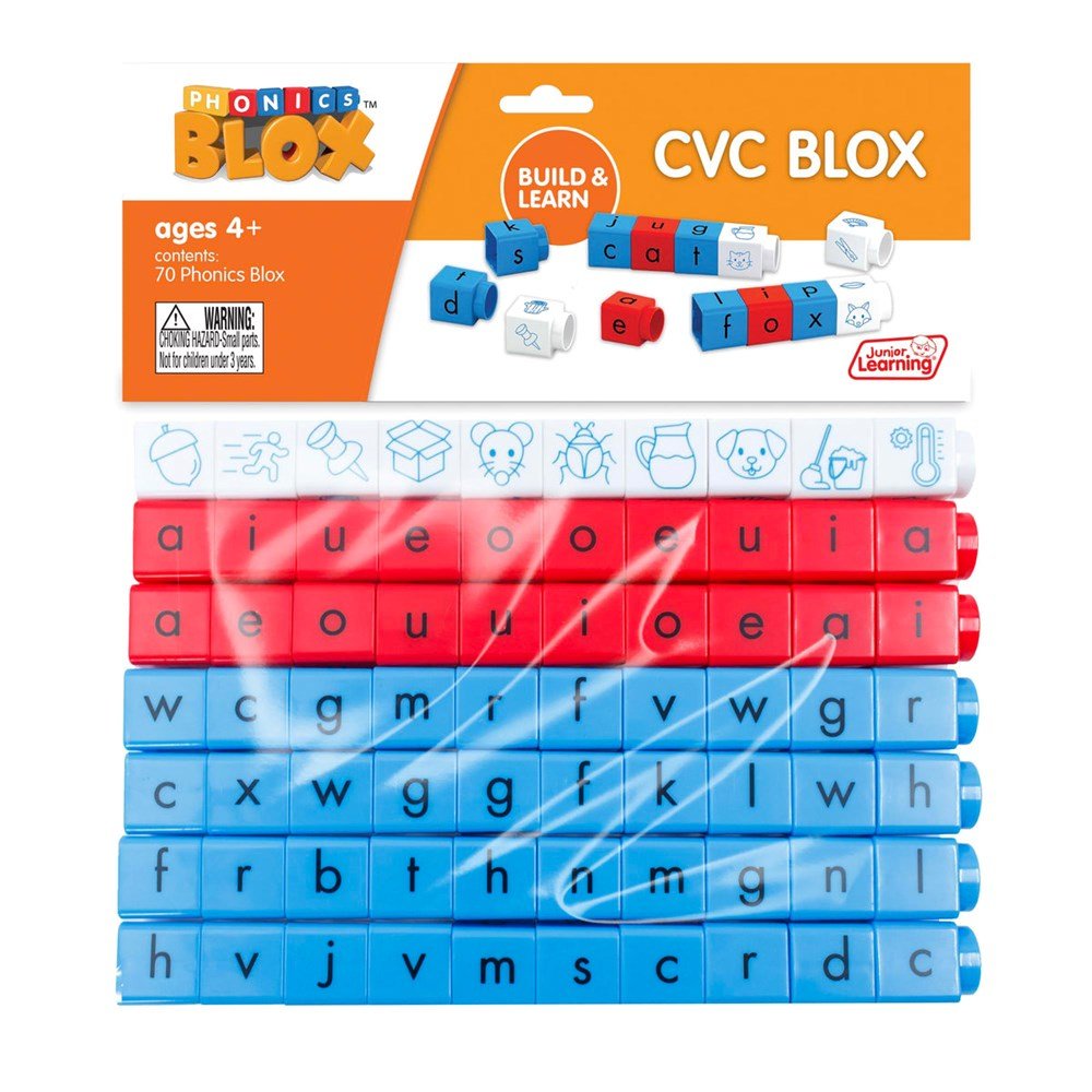 Junior Learning CVC Blox - Rainbow Phonics - ABC School Supplies