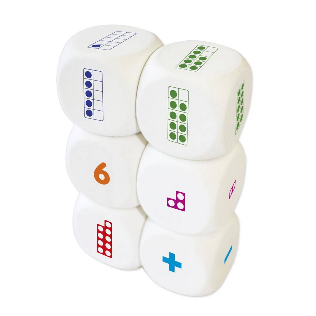 Junior Learning Number Dice Set Of 6 - ABC School Supplies