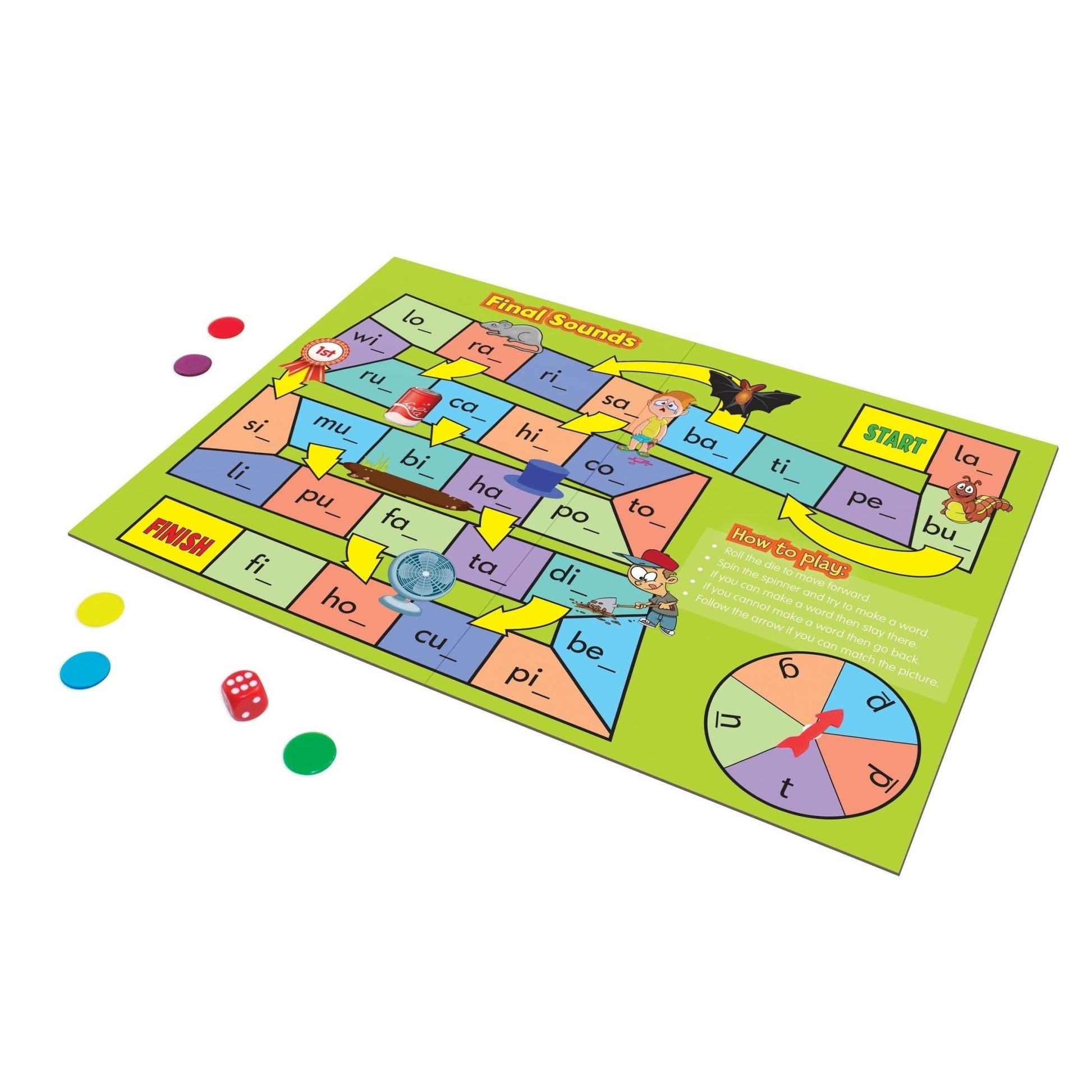 Junior Learning Phonics Board Games Set of 4 - ABC School Supplies