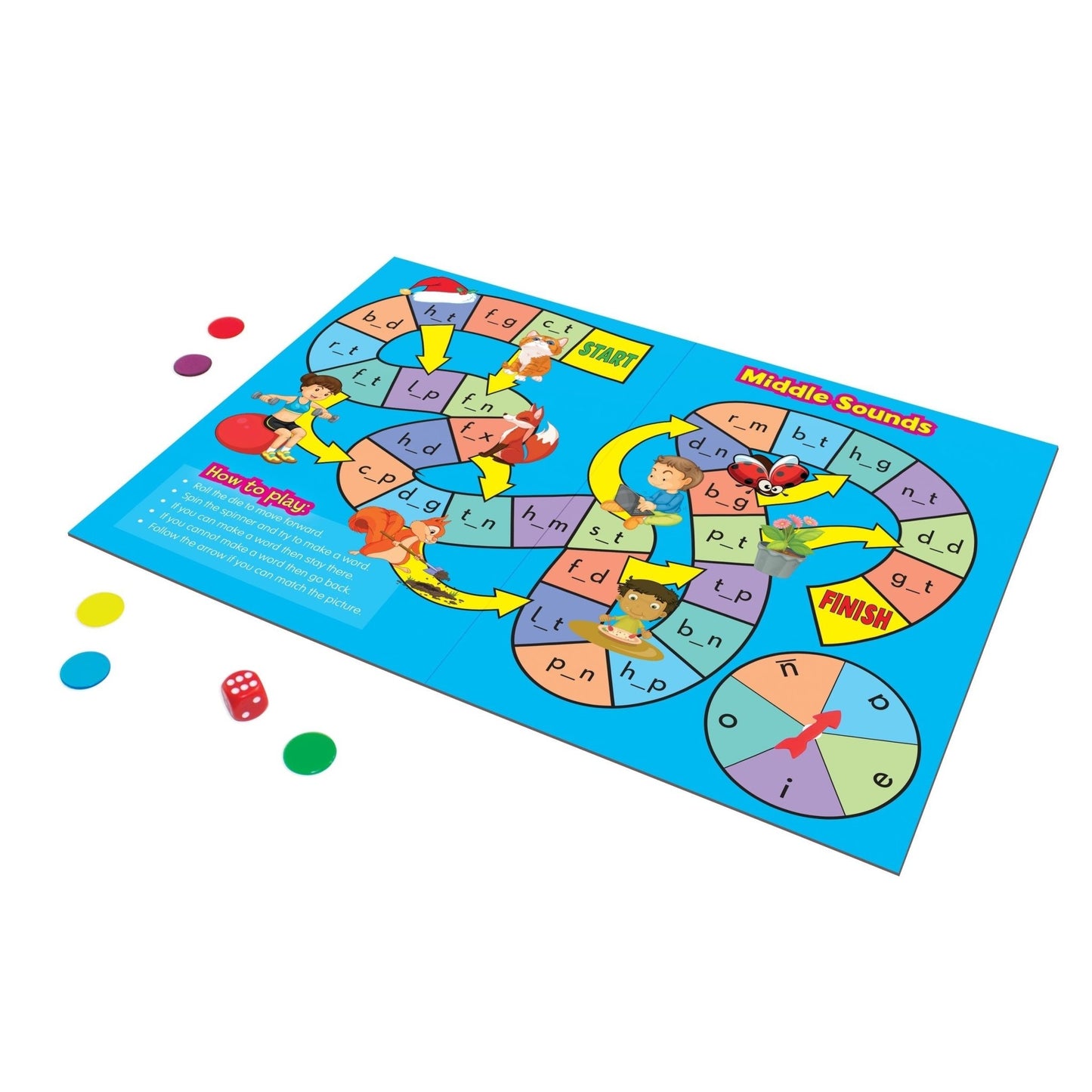 Junior Learning Phonics Board Games Set of 4 - ABC School Supplies