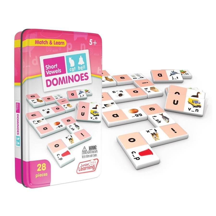 Junior Learning Short Vowel Dominoes - ABC School Supplies