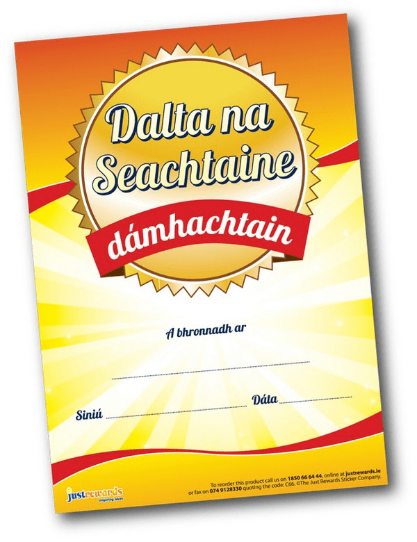 **Just Rewards Certificates Dalta Na Seachtaine - ABC School Supplies