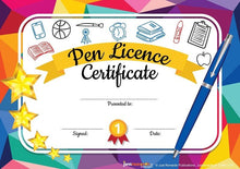 Just Rewards Certificates Pen Licence - ABC School Supplies