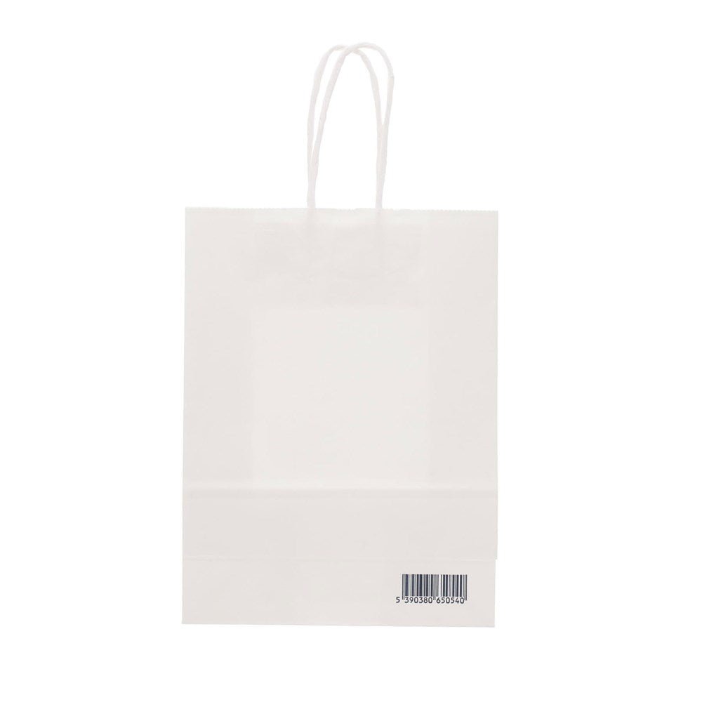 Kraft Party Bags Pack of 125 with handle - White - ABC School Supplies