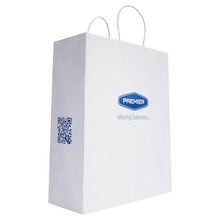 Kraft Party Bags with Handle Pack of 25 - White - ABC School Supplies