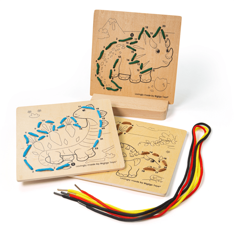 Lacing By Numbers - Dinosaurs - ABC School Supplies
