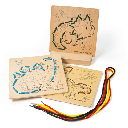 Lacing By Numbers - Dinosaurs - ABC School Supplies