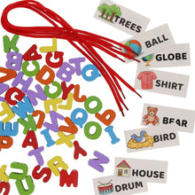 Lacing Letters Tub of 64 pcs - ABC School Supplies