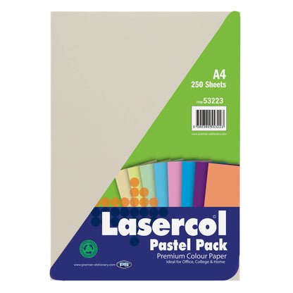 Lasercol A4 80Gsm Colour Paper 250 Sheets - Pastel - ABC School Supplies