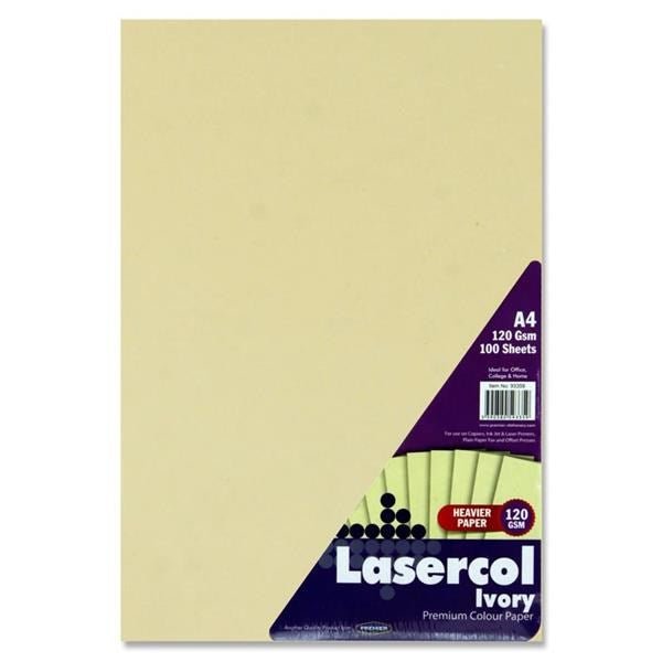 Lasercol A4 Activity Paper Ivory 120Grm (Pack Of 100 Sheets) - ABC School Supplies