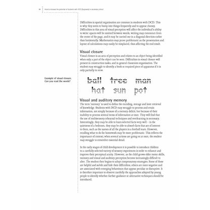 LDA How To Increase the Potential of Students with DCD (Dyspraxia) in Secondary School Book - ABC School Supplies