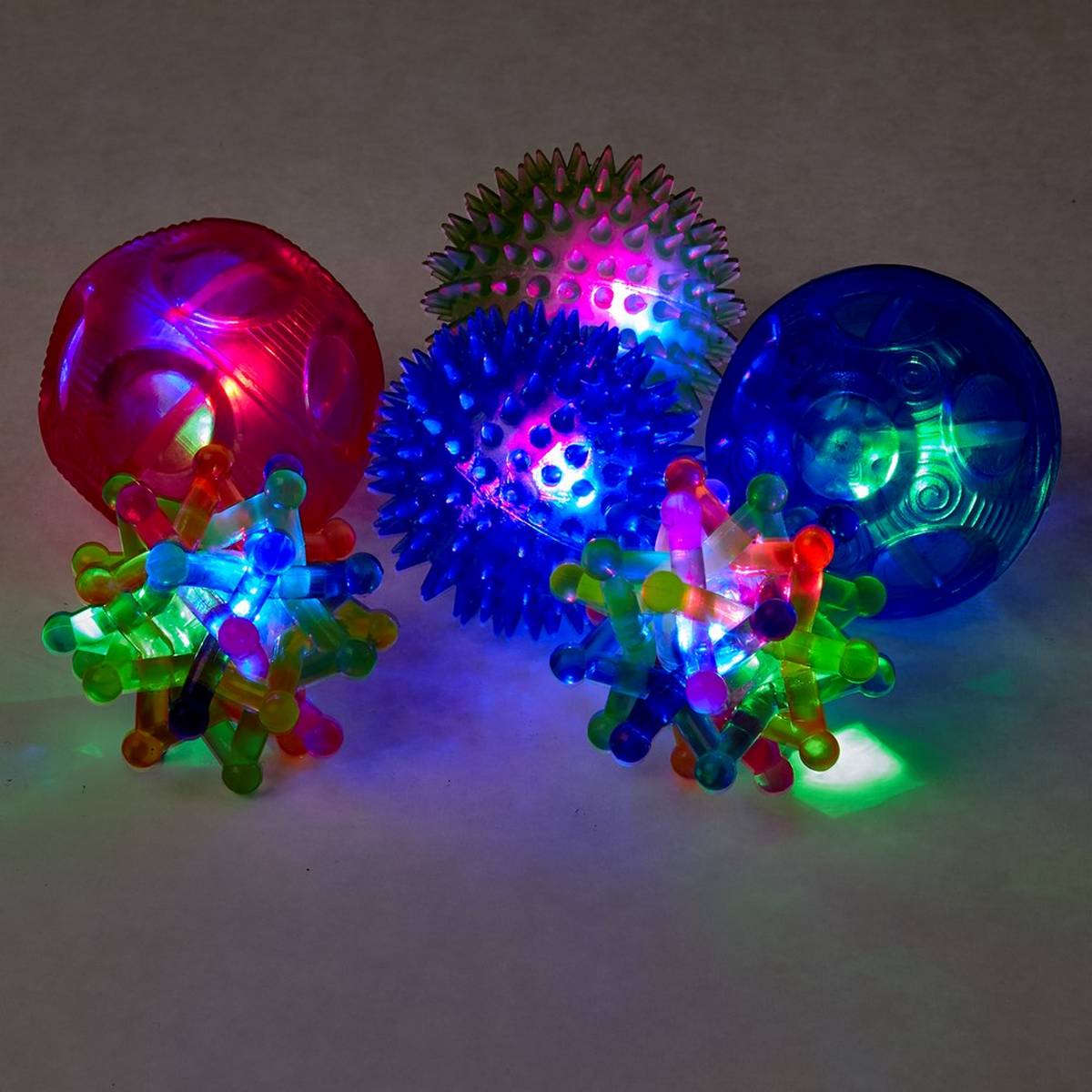 LDA Sensory Light Up Ball Set - Pack Of 6 - ABC School Supplies