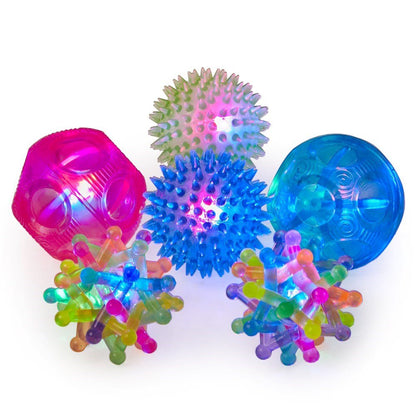 LDA Sensory Light Up Ball Set - Pack Of 6 - ABC School Supplies