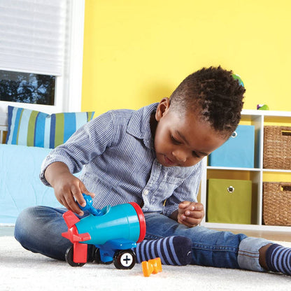 **Learning Resources 1 - 2 - 3 Build It! Car - Plane - Boat - ABC School Supplies
