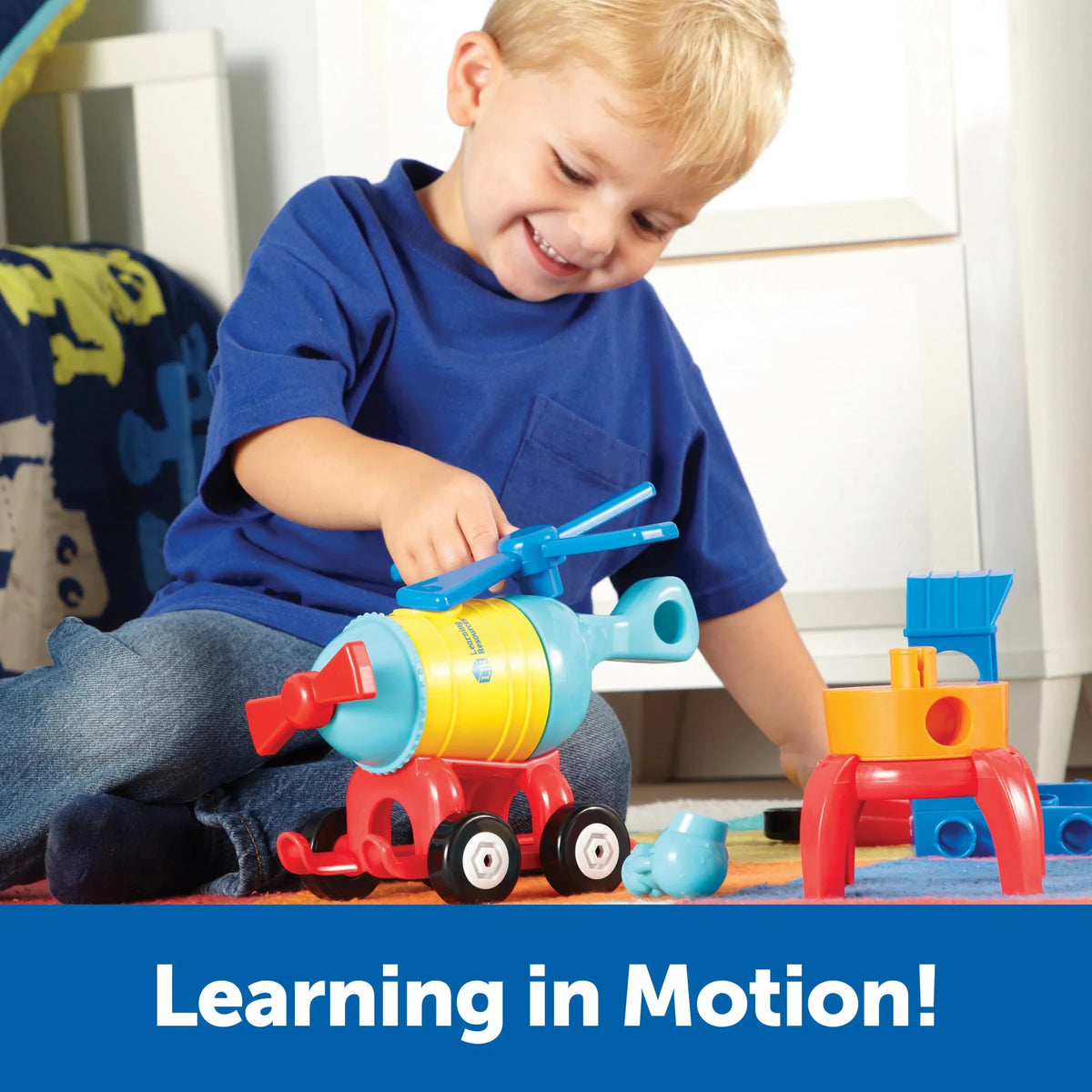 Learning Resources 1-2-3 Build It! Rocket-Train-Helicopter - ABC School Supplies