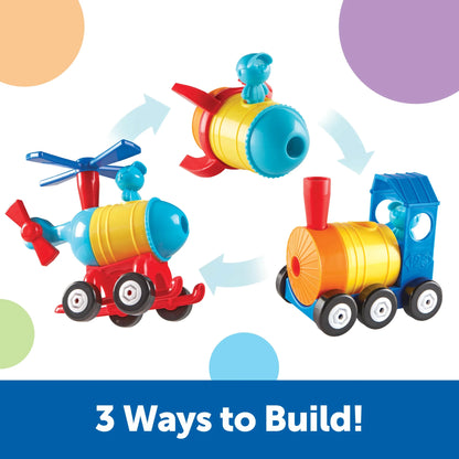 Learning Resources 1-2-3 Build It! Rocket-Train-Helicopter - ABC School Supplies