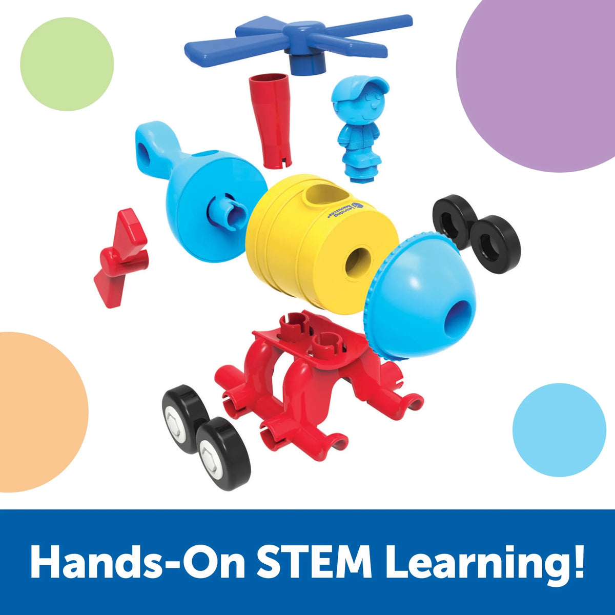 Learning Resources 1-2-3 Build It! Rocket-Train-Helicopter - ABC School Supplies