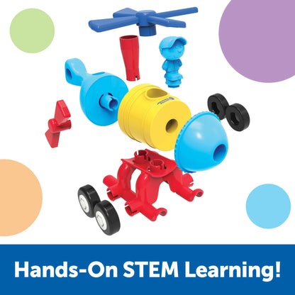 Learning Resources 1-2-3 Build It! Rocket-Train-Helicopter - ABC School Supplies