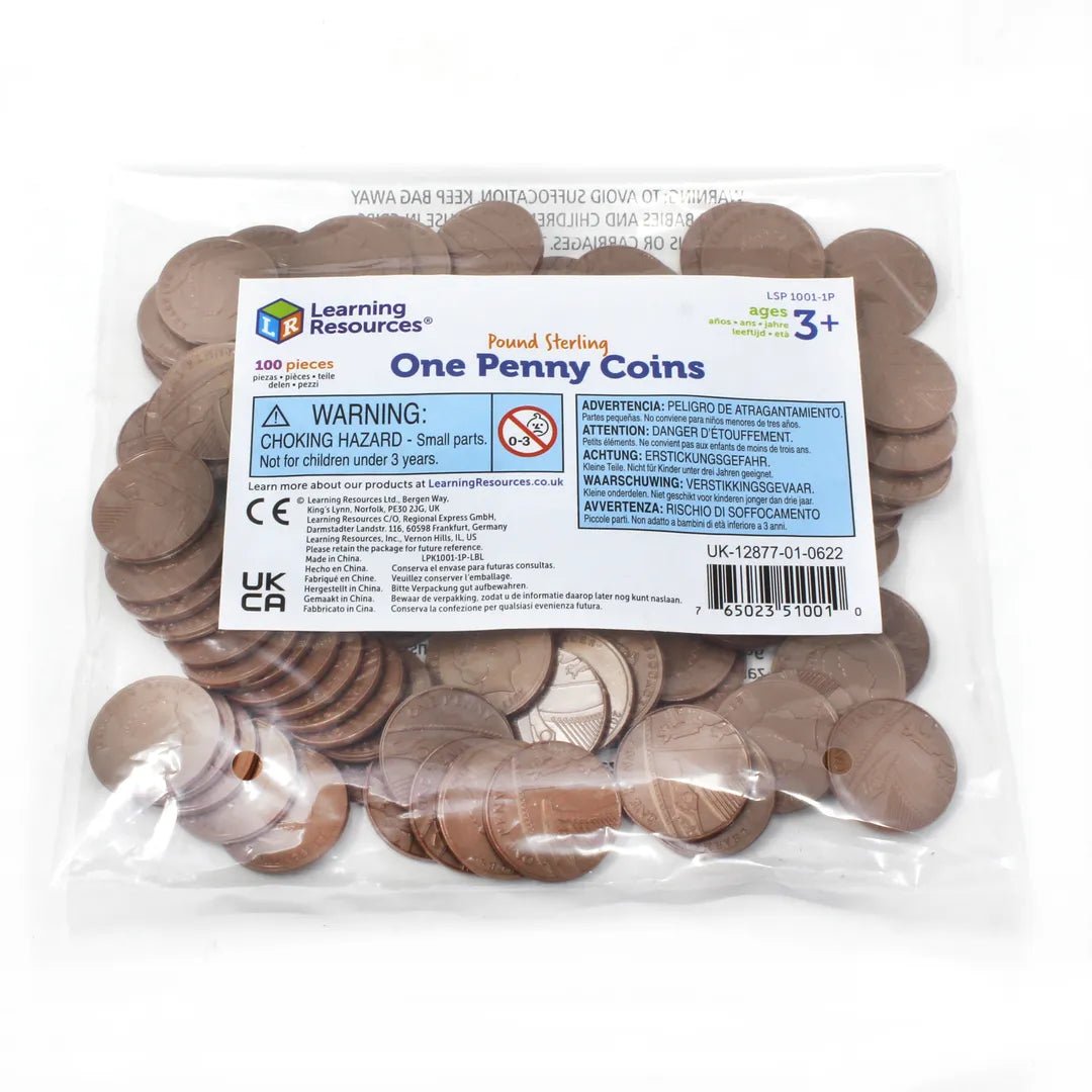 **Learning Resources 1p Coin - Pack of 100 - ABC School Supplies