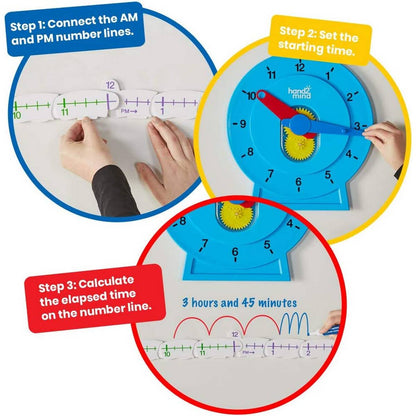 Learning Resources Advanced Numberline Clock™ Class Set - ABC School Supplies