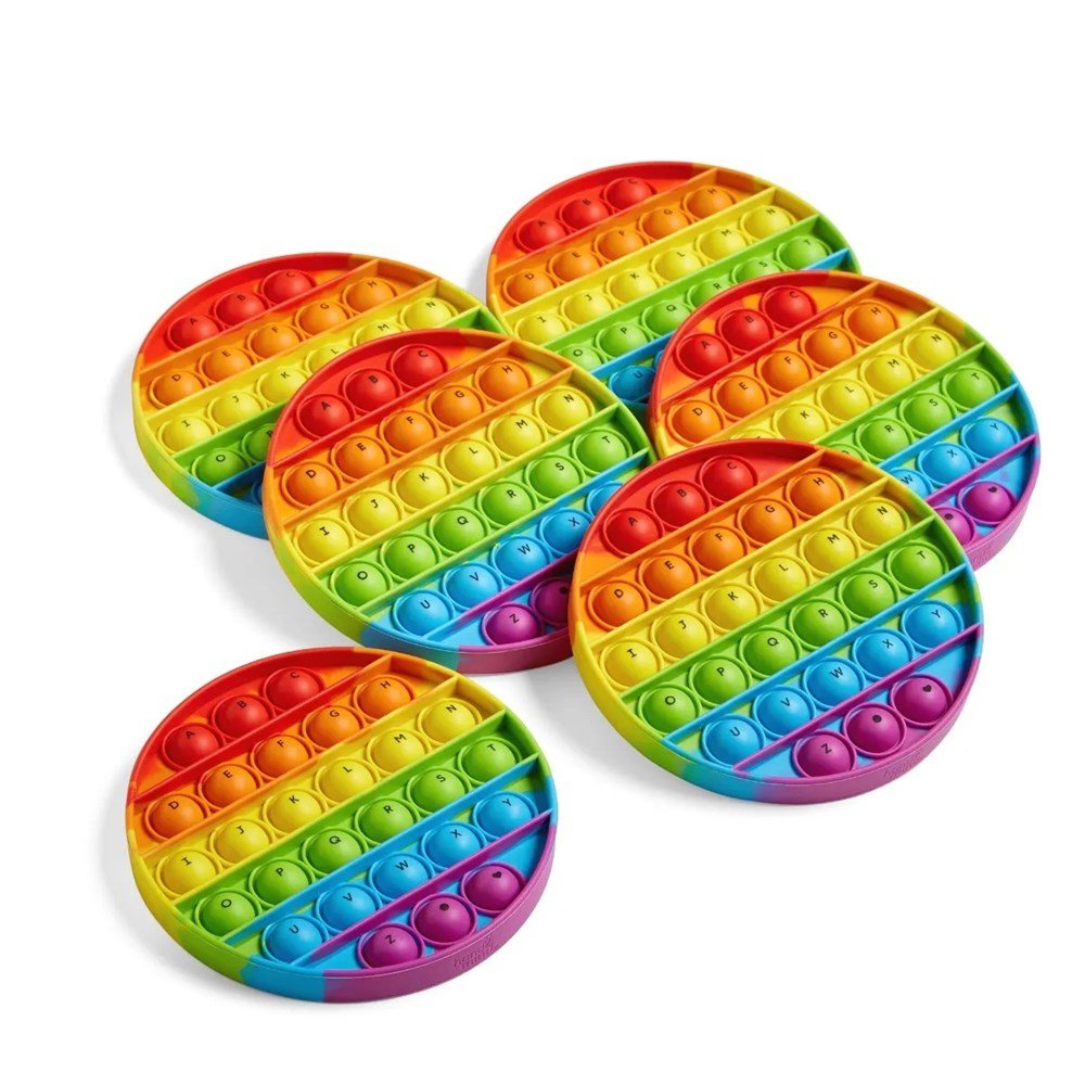 Learning Resources Alphabet Sensory Bubble Poppers,Set Of 6 - ABC School Supplies