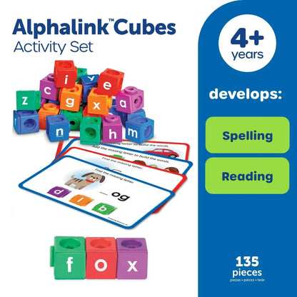 Learning Resources AlphaLink Cubes Spelling Activity Set - ABC School Supplies