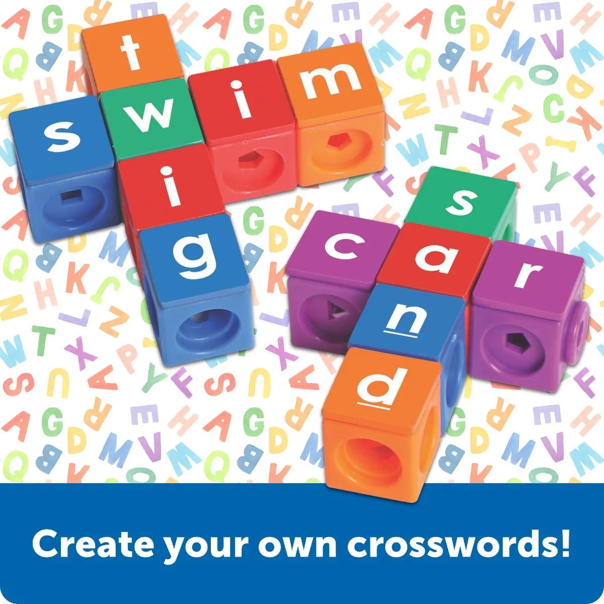Learning Resources AlphaLink Cubes Spelling Activity Set - ABC School Supplies
