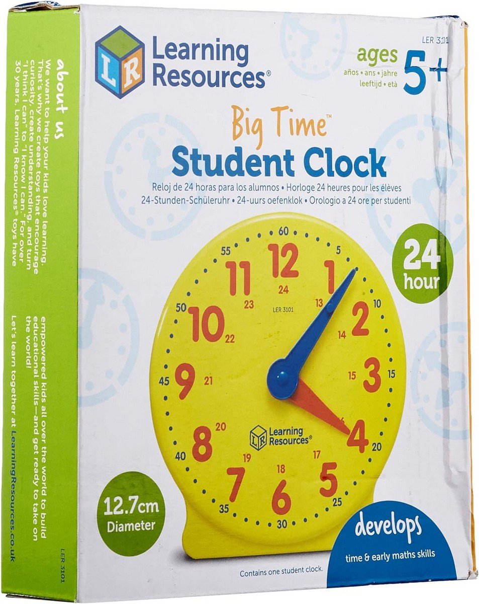 Learning Resources Big Time® 24Hour Student Clock - ABC School Supplies