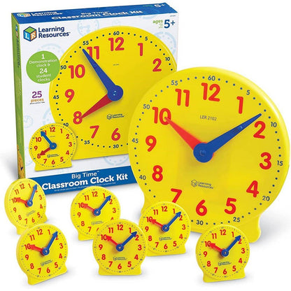 Learning Resources Big Time® Classroom Clock Kit - ABC School Supplies