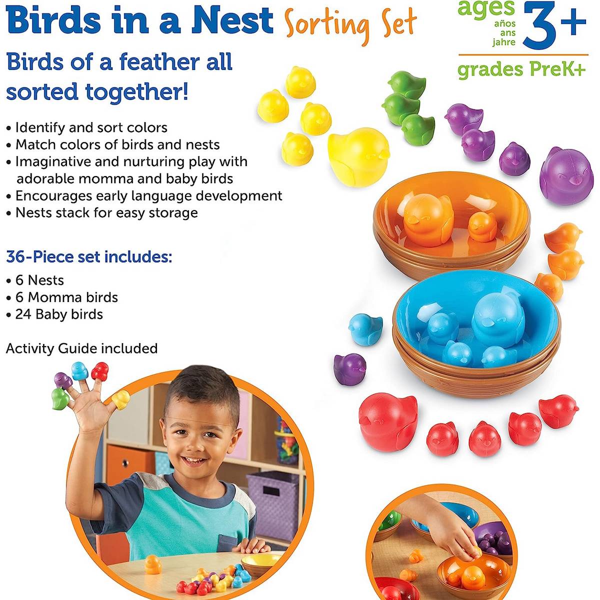 Learning Resources Birds In A Nest Sorting Set - ABC School Supplies