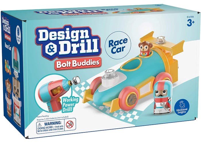 Learning Resources Design & Drill® Bolt Buddies® Race Car - ABC School Supplies