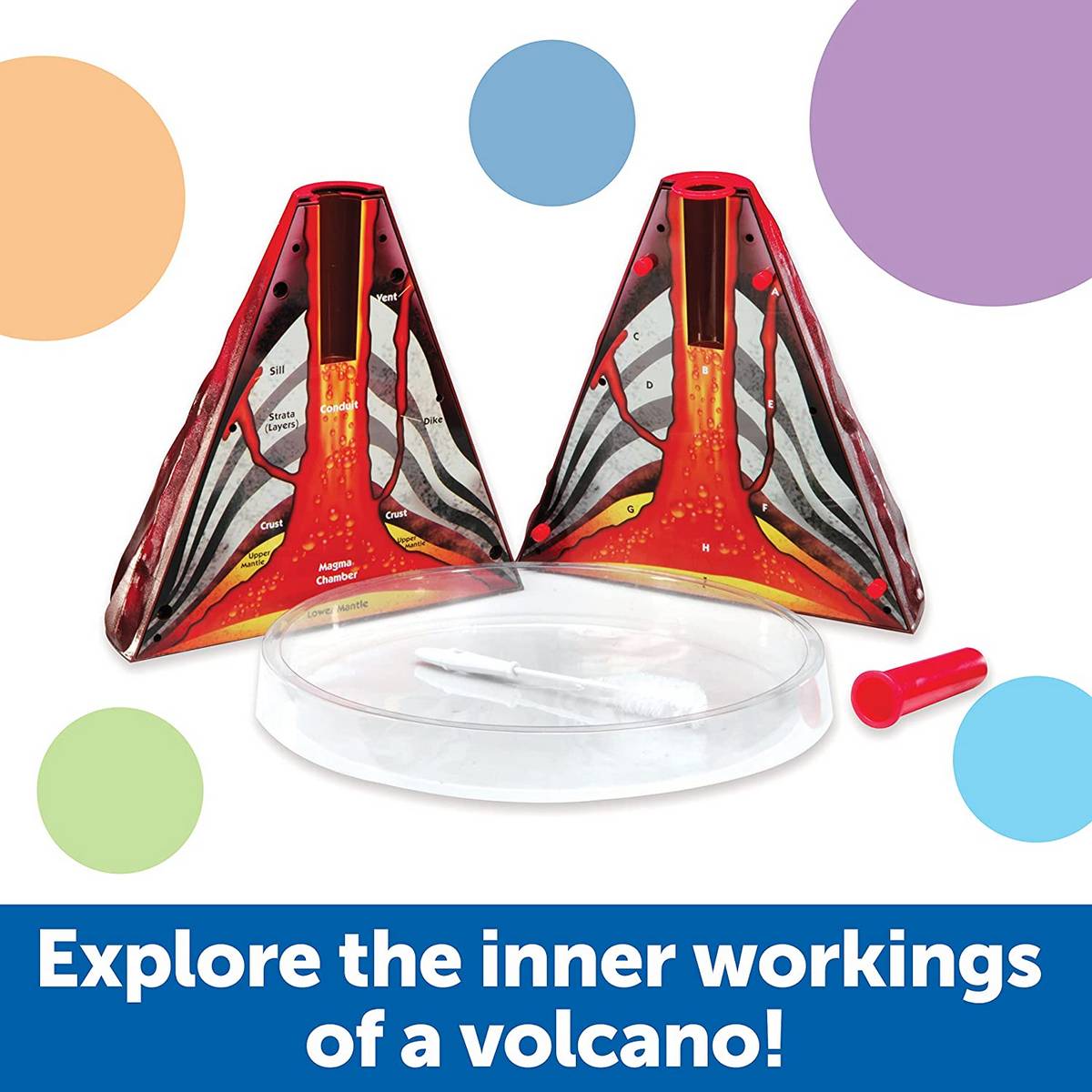 Learning Resources Erupting Crosssection Volcano Model - ABC School Supplies