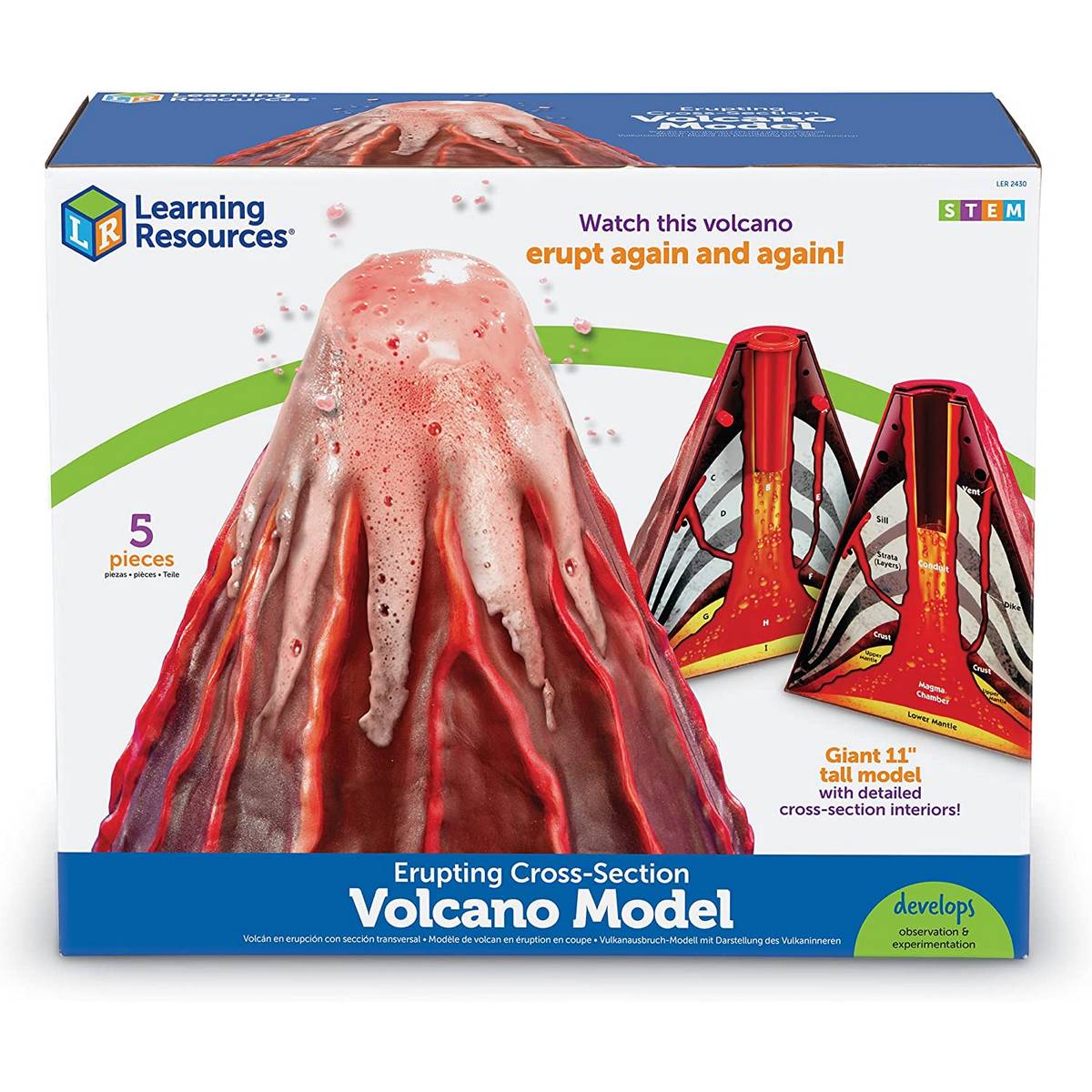 Learning Resources Erupting Crosssection Volcano Model - ABC School Supplies