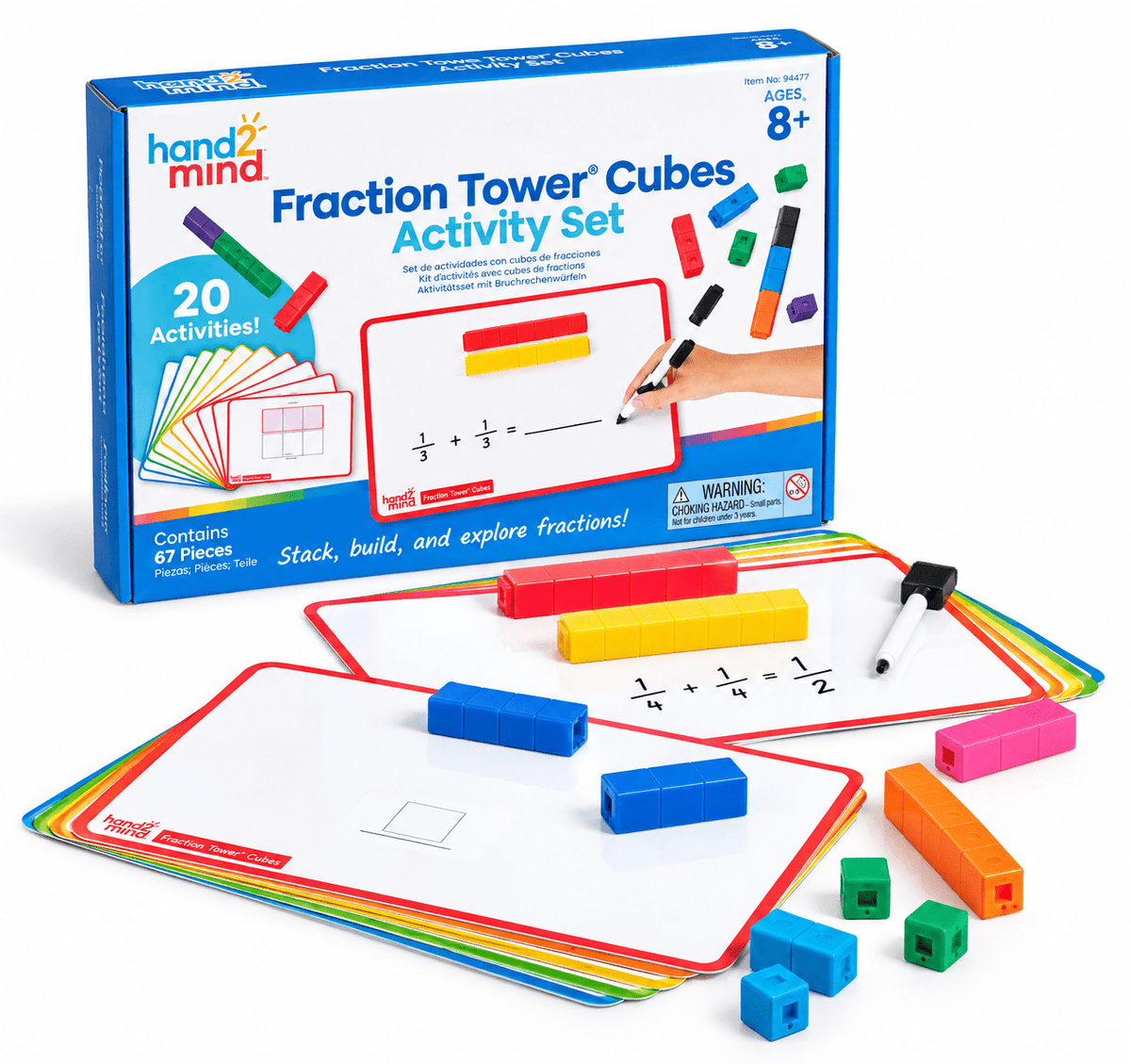 Learning Resources Fraction Tower Cubes Activity Set - ABC School Supplies