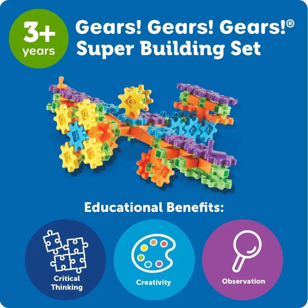 Learning Resources Gears! Gears! Gears!® Super Building Set (Set Of 150) - ABC School Supplies