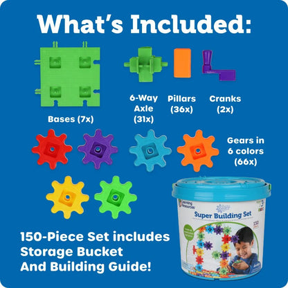 Learning Resources Gears! Gears! Gears!® Super Building Set (Set Of 150) - ABC School Supplies