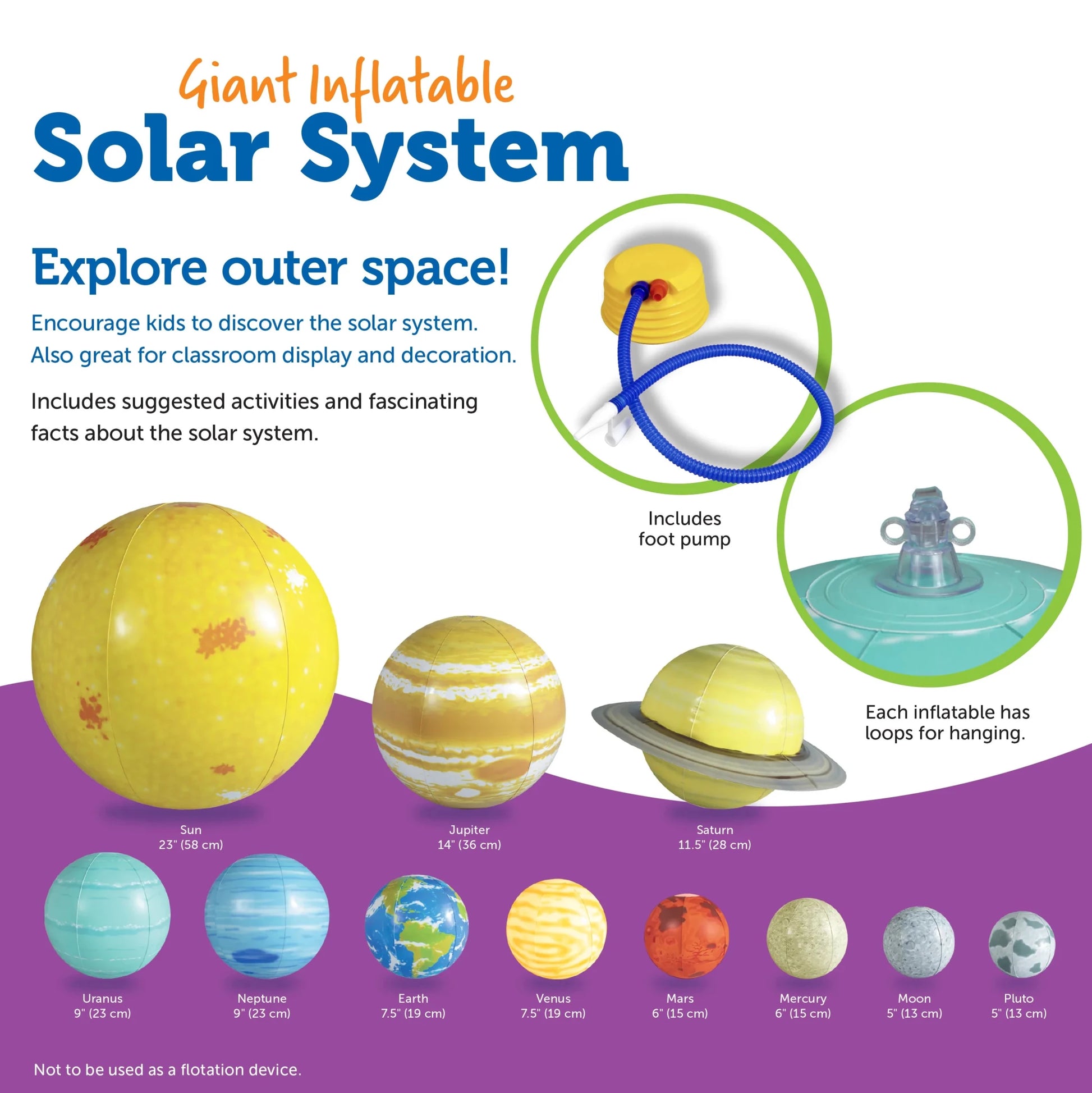 Learning Resources Giant Inflatable Solar System Set - ABC School Supplies