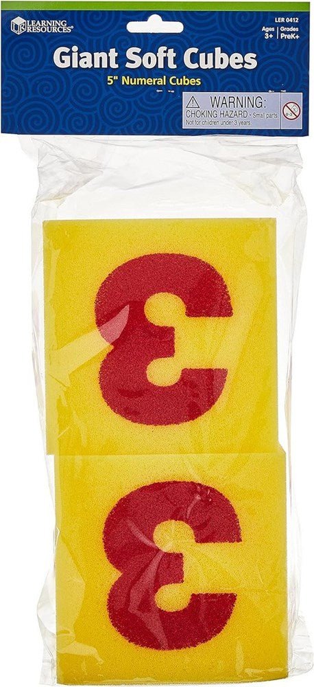 Learning Resources Giant Soft Number Cubes (Set Of 2) - ABC School Supplies