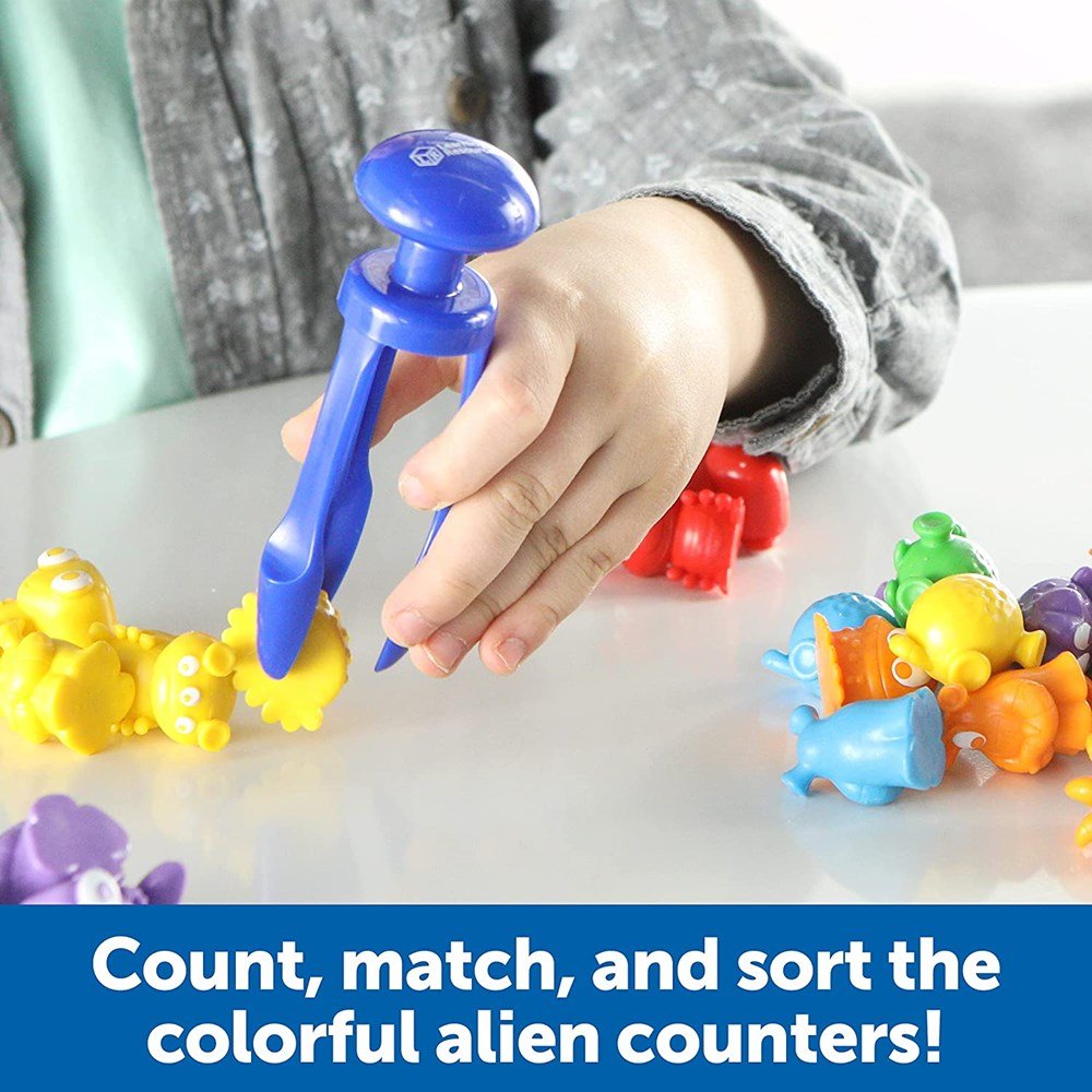 Learning Resources Grab & Sort Fine Motor Alien Counters - ABC School Supplies