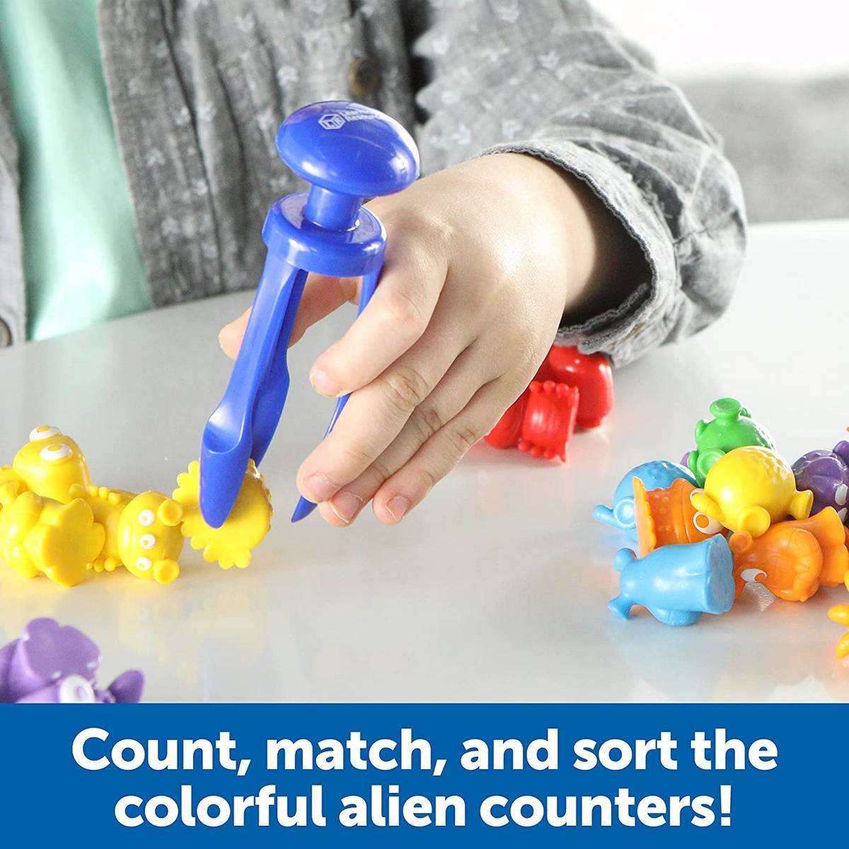 Learning Resources Grab & Sort Fine Motor Alien Counters - ABC School Supplies