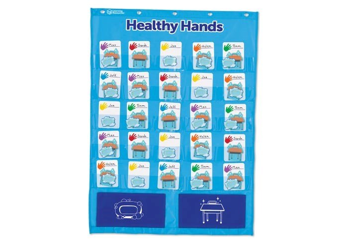 Learning Resources Healthy Hands Pocket Chart - ABC School Supplies
