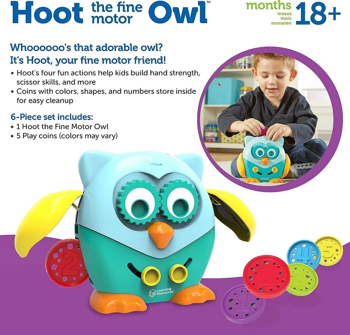 Learning Resources Hoot The Fine Motor Owl™ - ABC School Supplies