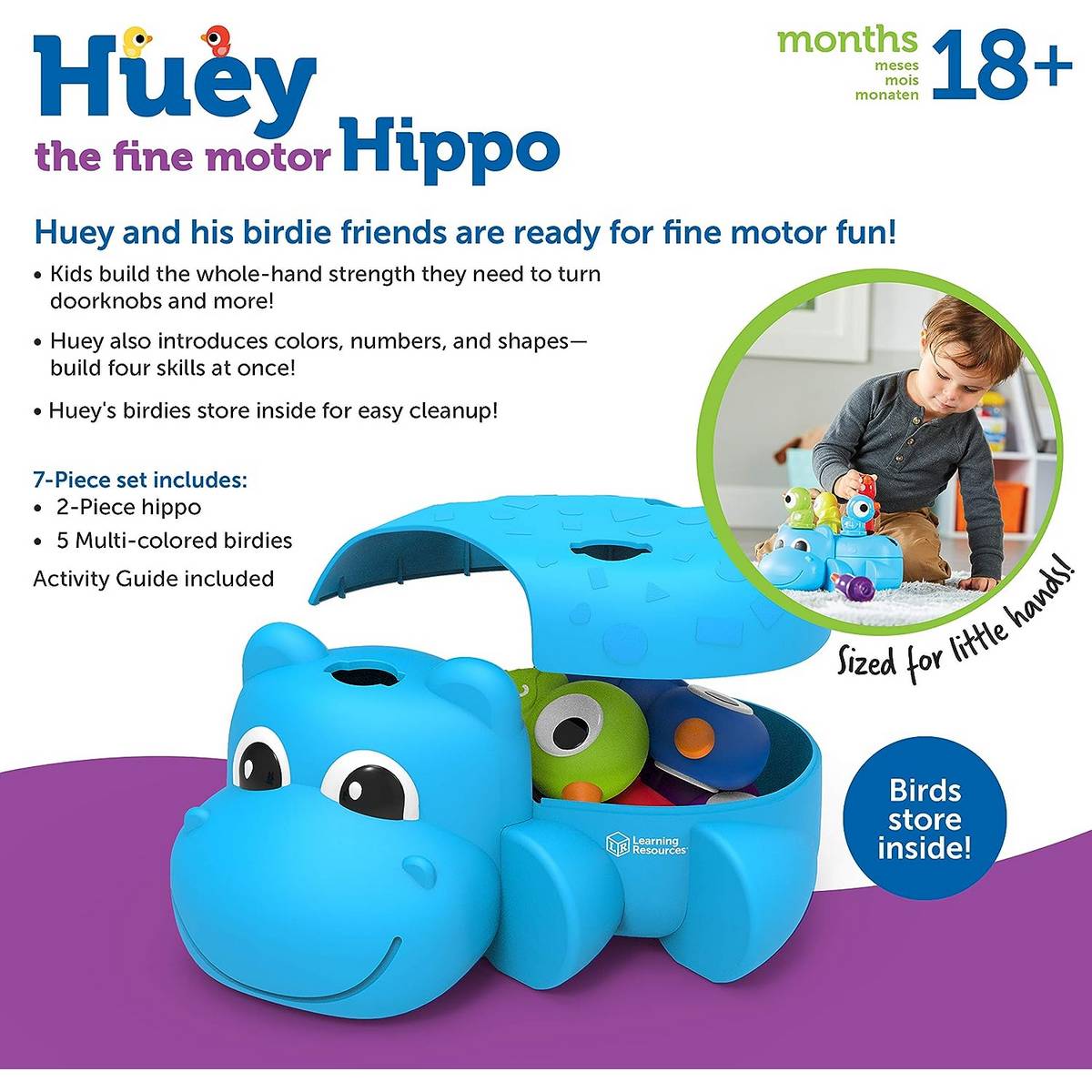 Learning Resources Huey The Fine Motor Hippo - ABC School Supplies
