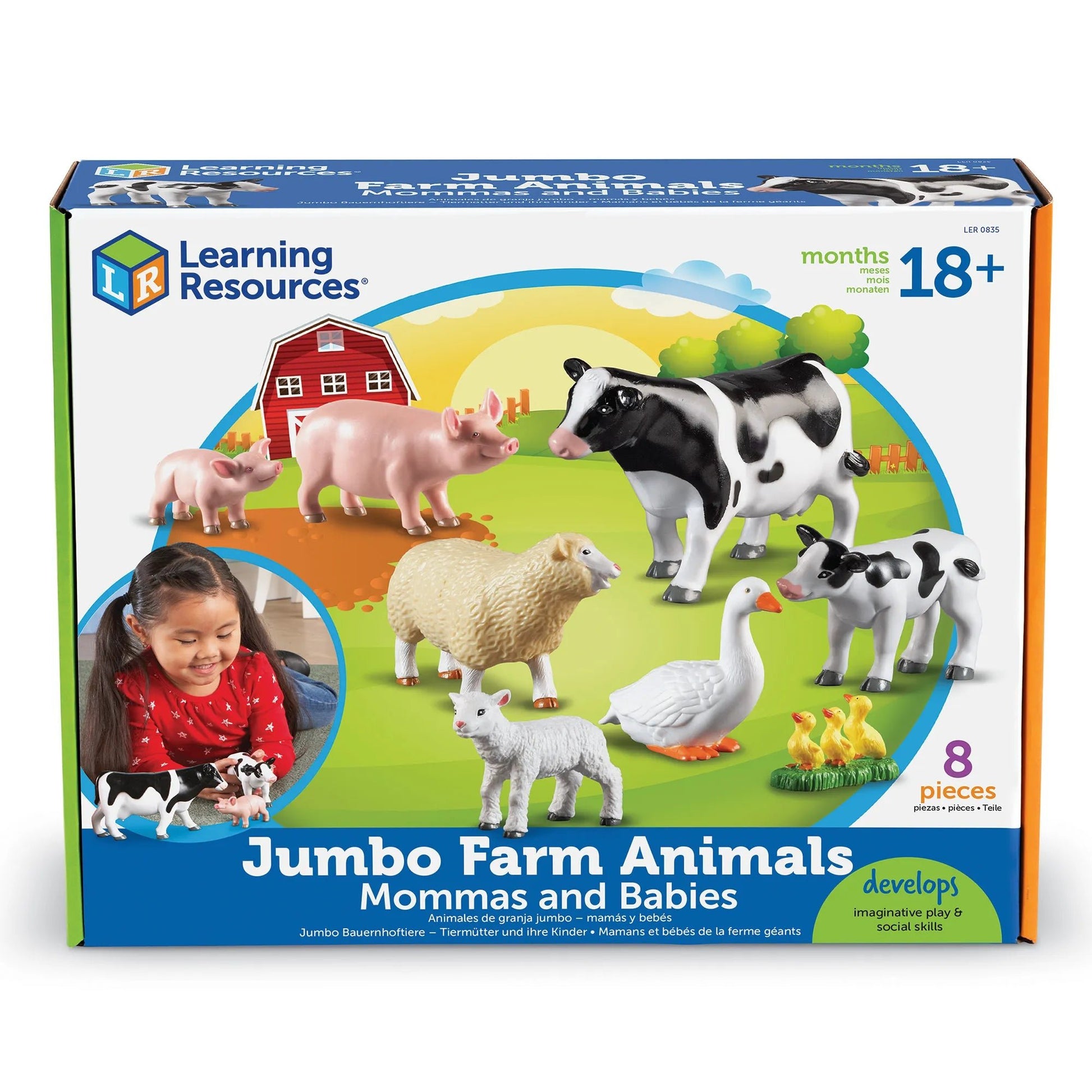 Learning Resources Jumbo Farm Animals Mommas And Babies - ABC School Supplies