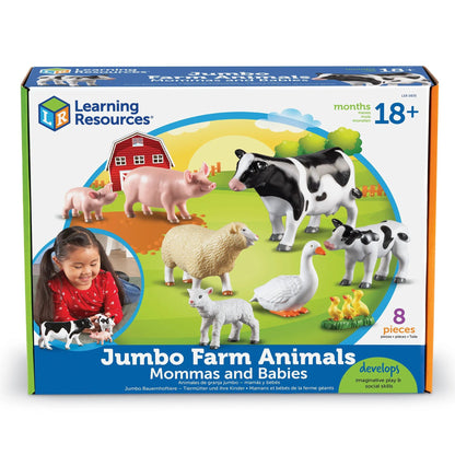 Learning Resources Jumbo Farm Animals Mommas And Babies - ABC School Supplies