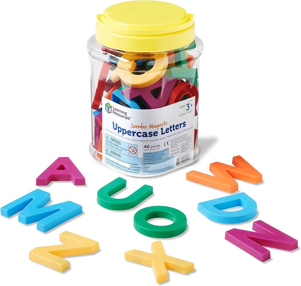 Learning Resources Jumbo Uppercase Magnetic Letters, Set Of 40 - ABC School Supplies