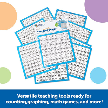 Learning Resources Laminated Hundreds Boards (Set Of 10) - ABC School Supplies