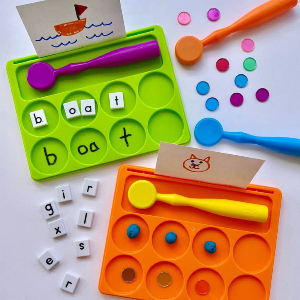 Learning Resources Little Hands At Work® Sound Segmenting Trays (Set Of 6)  - ABC School Supplies