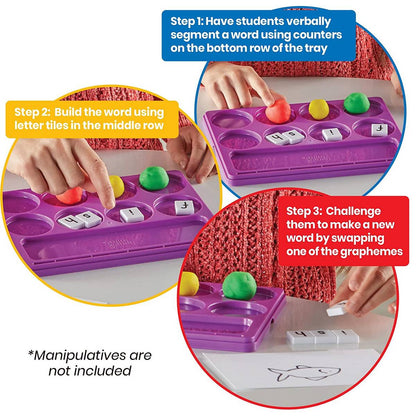 Learning Resources Little Hands At Work® Sound Segmenting Trays (Set Of 6)  - ABC School Supplies