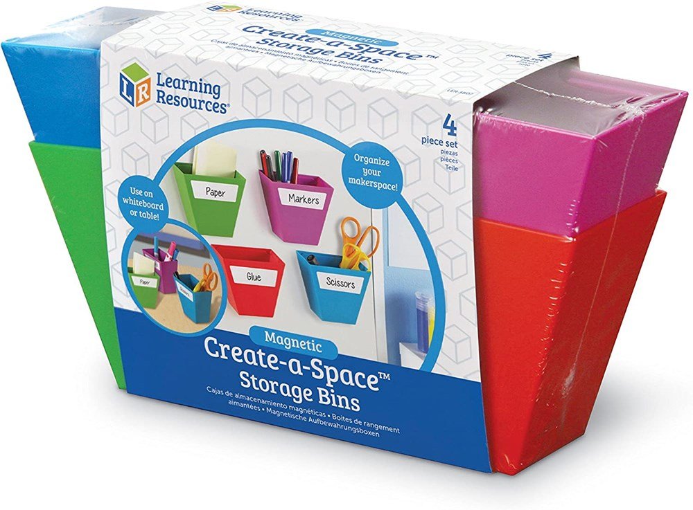 Learning Resources Magnetic Create A Space™ Storage Bins (Set Of 4) - ABC School Supplies